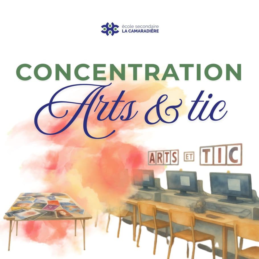 Élèves de la concentration Arts et TIC en activité